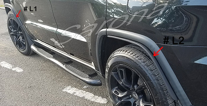 Custom Jeep Grand Cherokee  SUV/SAV/Crossover Fender Flares (2011 - 2021) - $350.00 (Part #JP-012-FF)